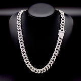 13mm Iced Out Cuban Chain w/ Iced Clasp