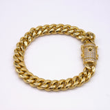 18k Gold Miami Cuban Bracelet w/ Diamond Clasp