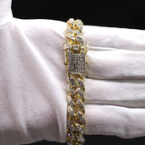 13mm Iced Out Cuban Chain w/ Iced Clasp