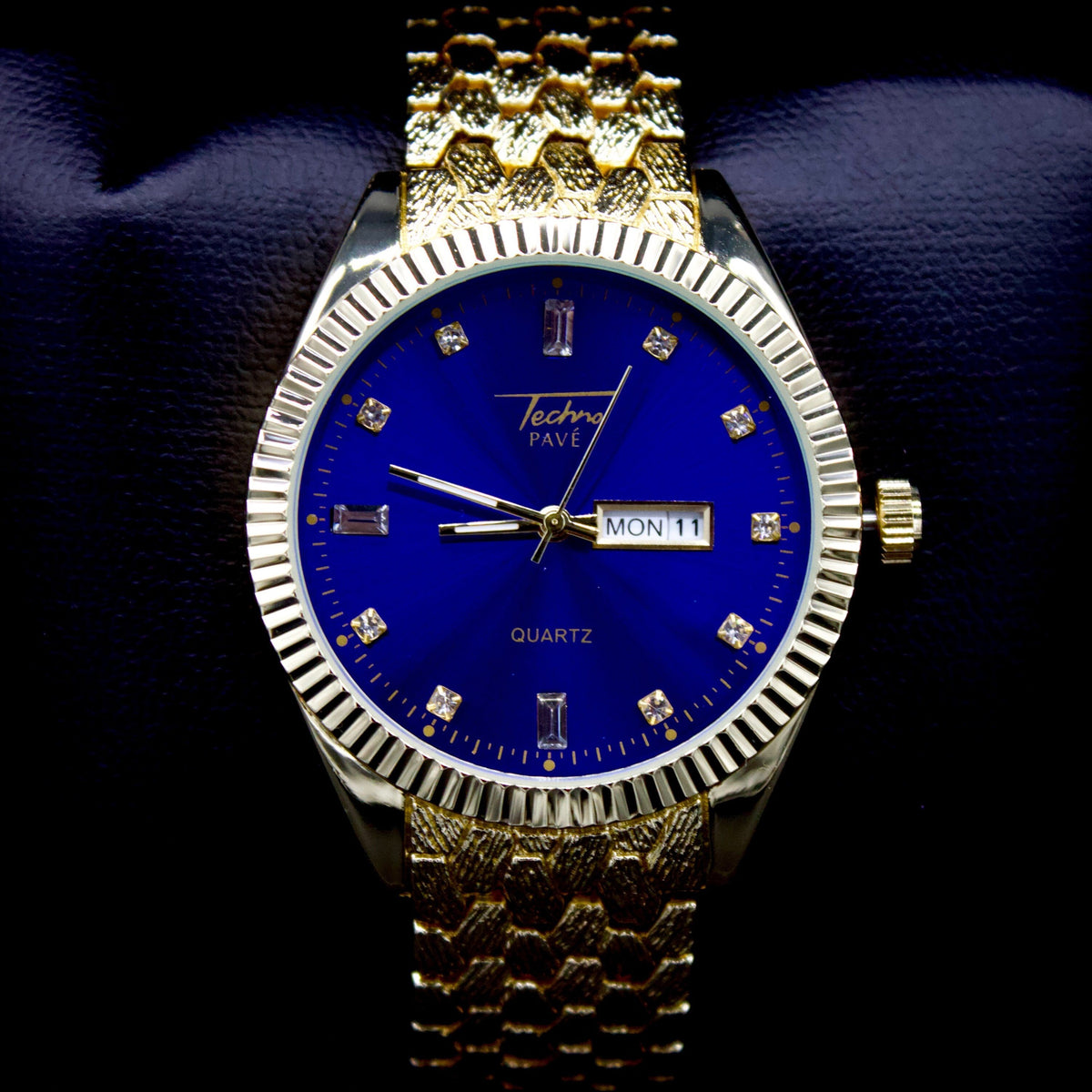 Techno pave best sale gold watch price