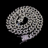 13mm Iced Out Cuban Chain w/ Iced Clasp