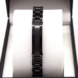 Obsidian Black Stainless Steel Bracelet