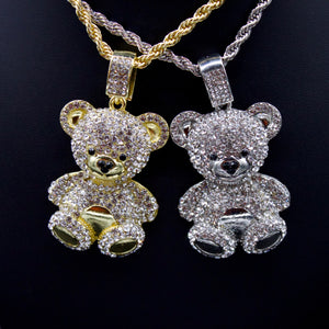 Iced Teddy Bear Pendant