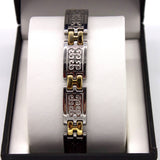 White Gold Finish Stainless Steel Bracelet