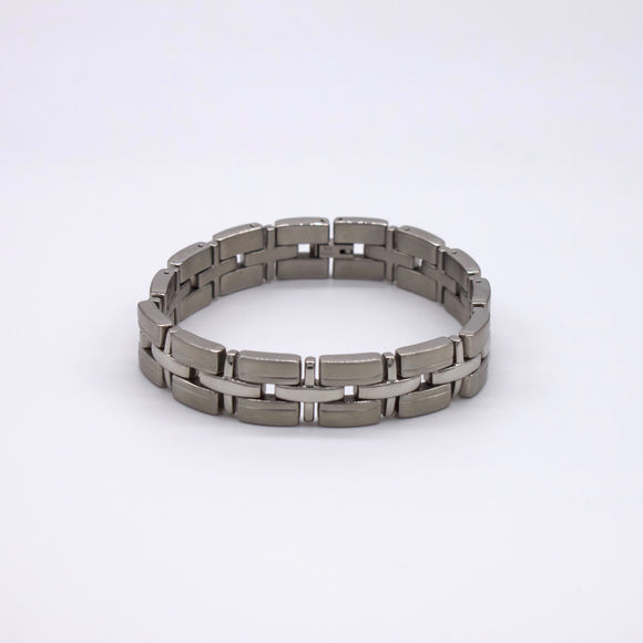 White Gold Finish Stainless Steel Bracelet II