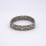 White Gold Finish Stainless Steel Bracelet II