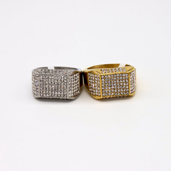 Premium Iced Square Ring