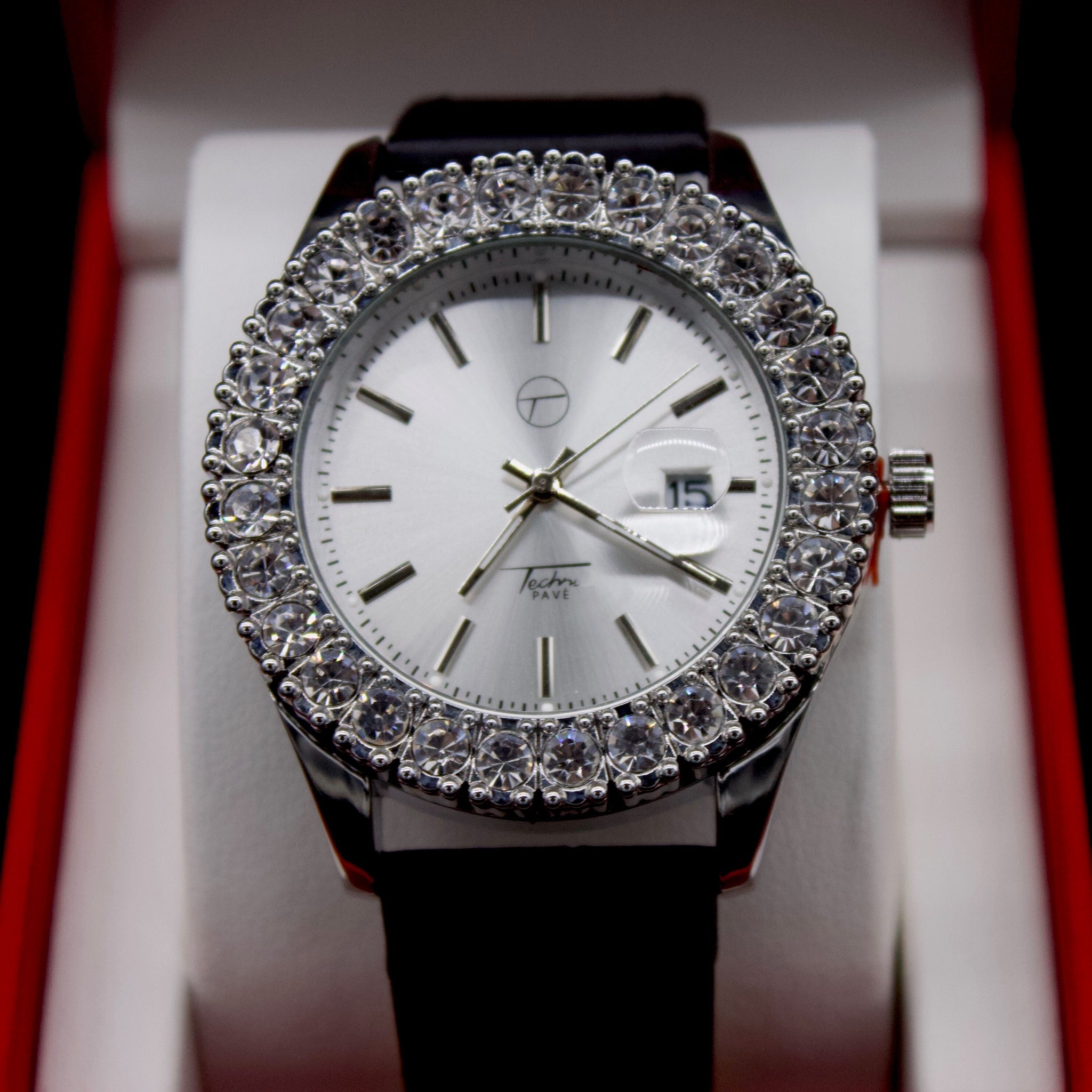 Simulated hotsell diamond watch